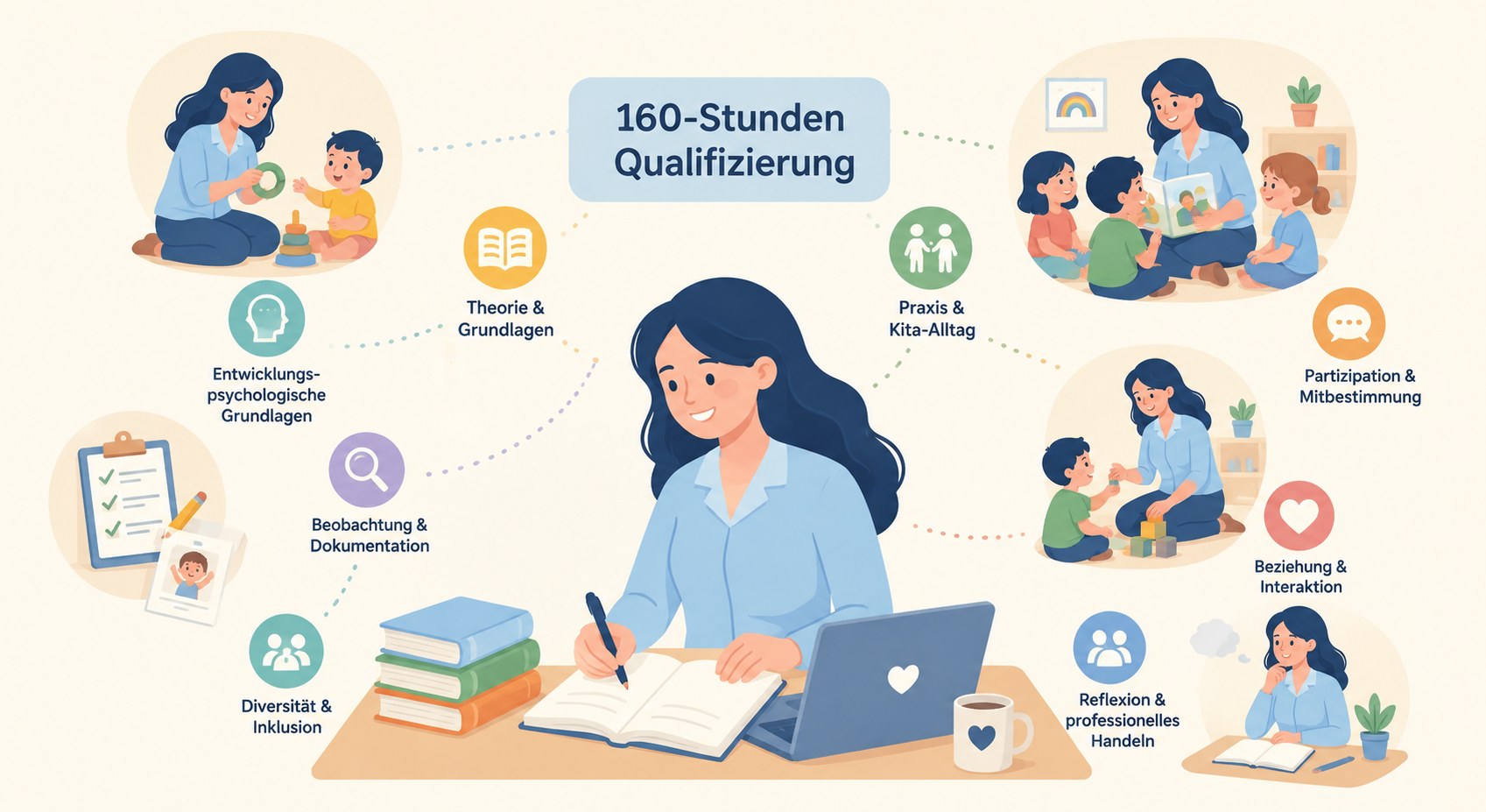 Aufbau und Struktur der 160-stündigen Qualifizierungsmaßnahme
