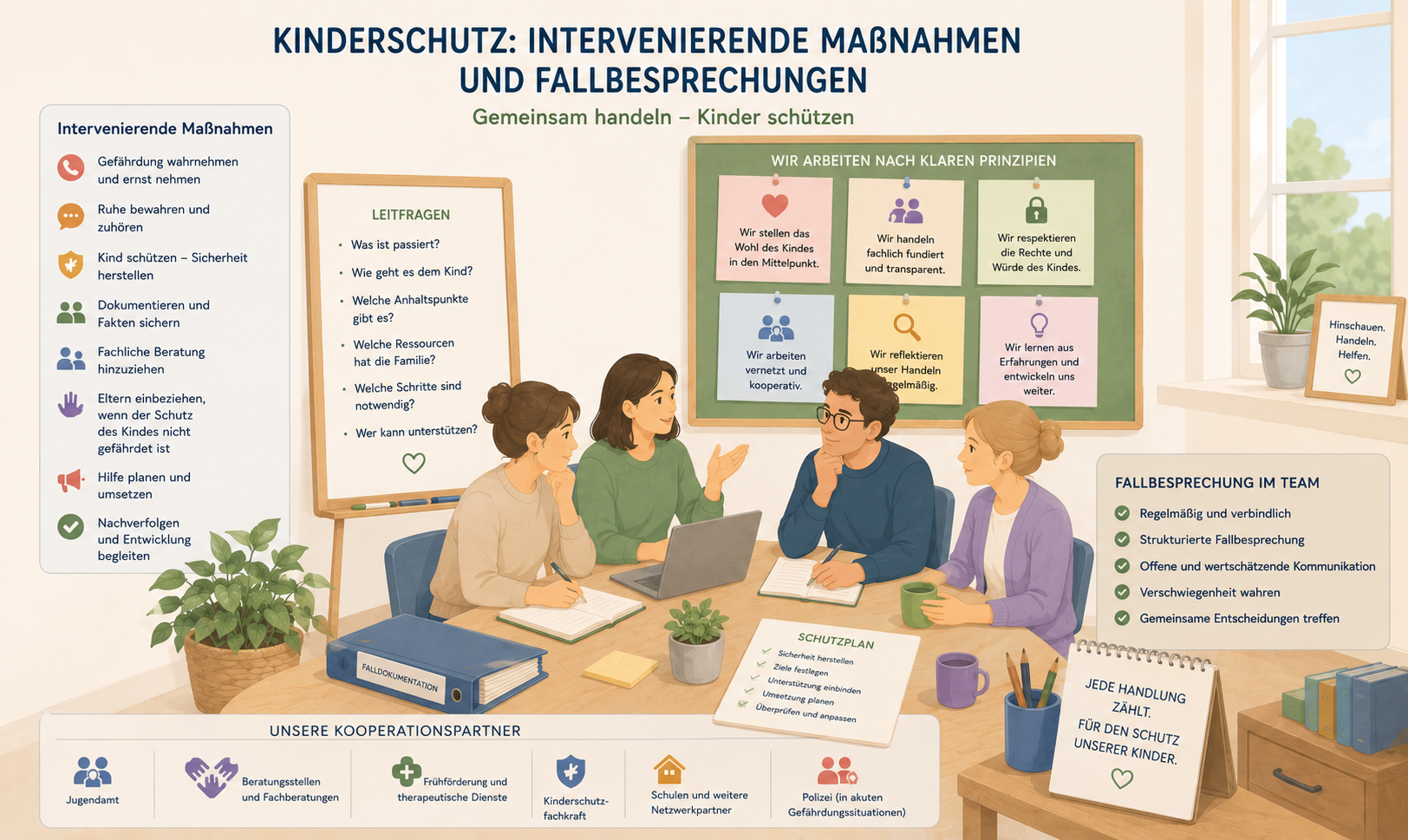 Modul 1.7 von 4 - Berufliches Selbstverständnis - Kinderschutz: Intervenierende Maßnahmen und Fallbesprechnungen