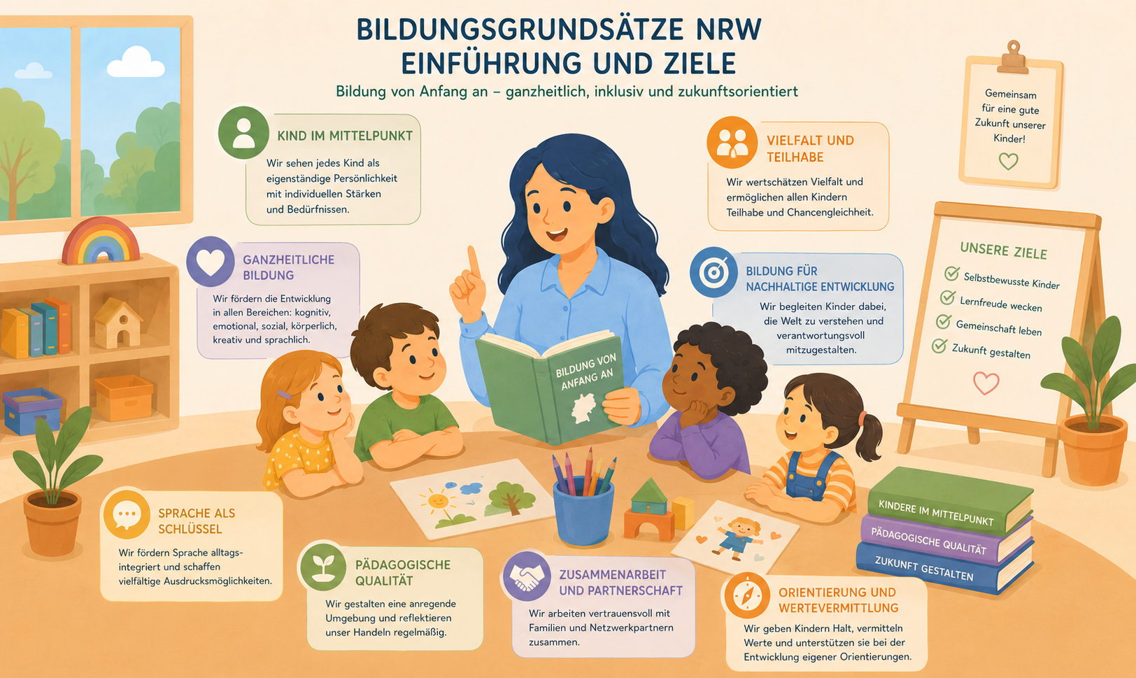Modul 2.2 von 4 - Erziehungs-, Bildungs- & Betreuungsauftrag - Bildungsgrundsätze NRW: Einführung und Ziele