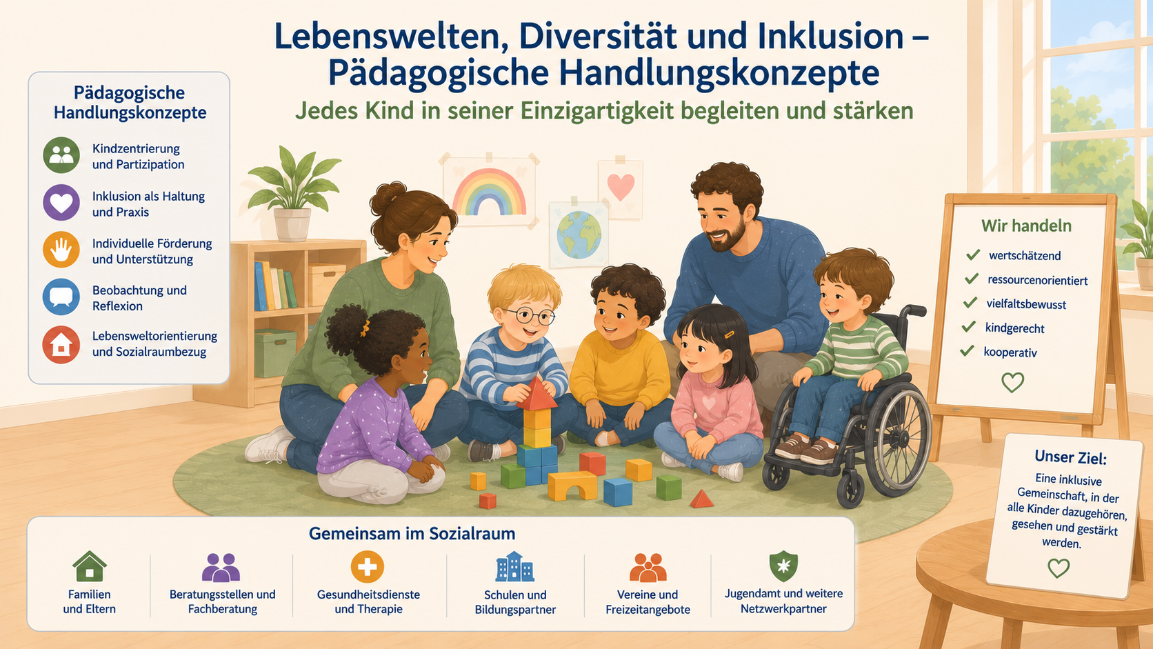 Modul 3.4 von 4 - Lebenswelten, Diversität und Inklusion - Pädagogische Handlungskonzepte